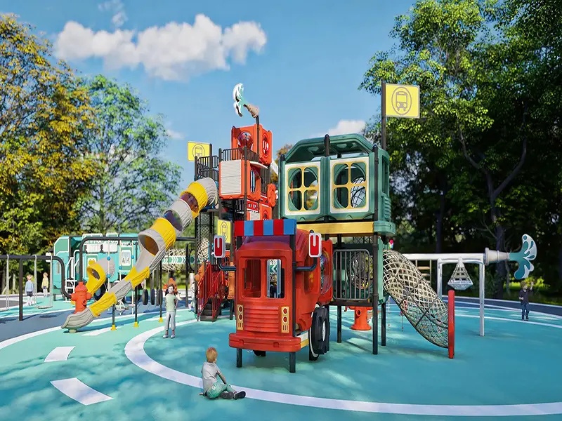 Outdoor Playground Equipment Material Guide: Engineering Plastic vs. Wooden Slides