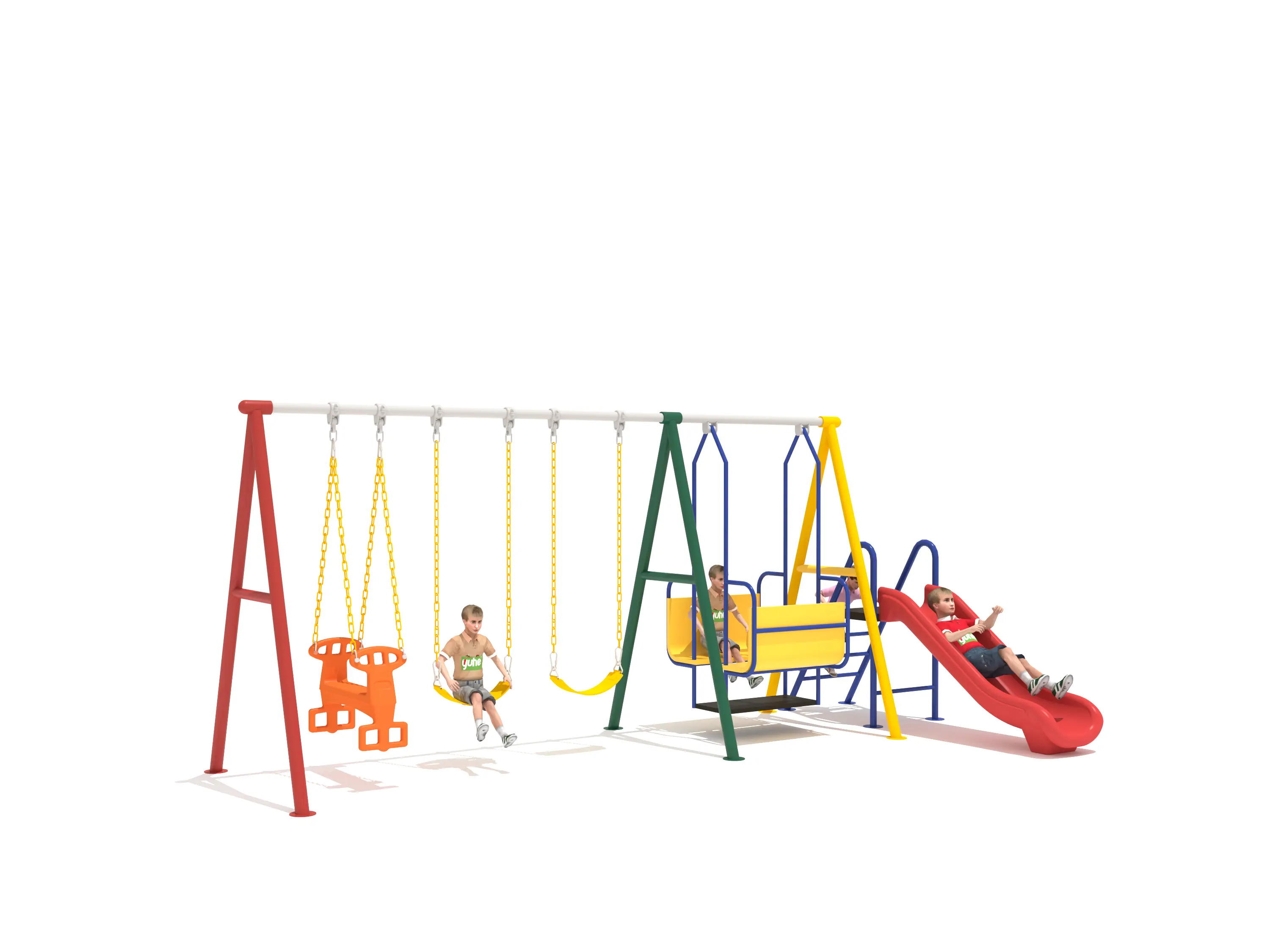 Outdoor Swing Slide Combo for Gardens