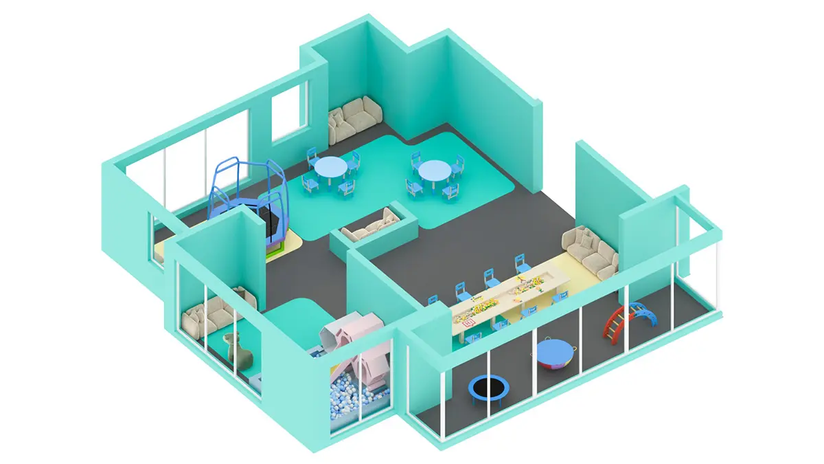 Indoor Soft Play Center For Toddler Kids
