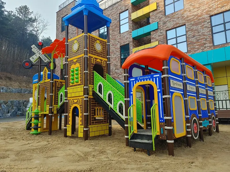 British style Kindergarten playground slide 