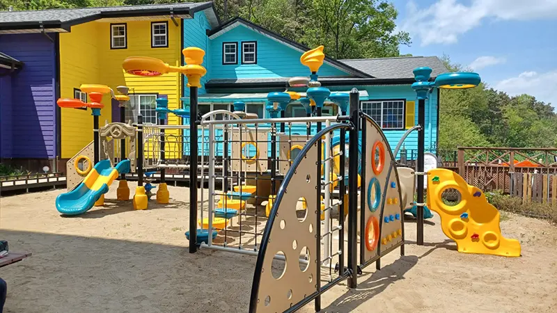 Kindergarten playground slide