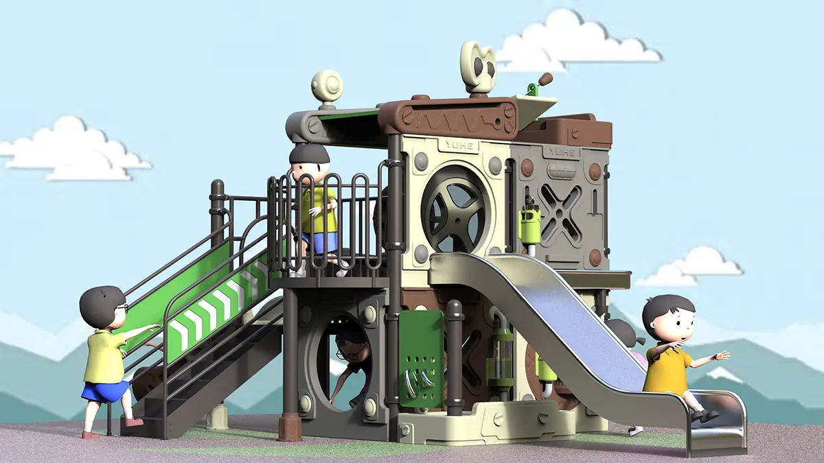 Yuhe outdoor playground With Stainless Steel Slide