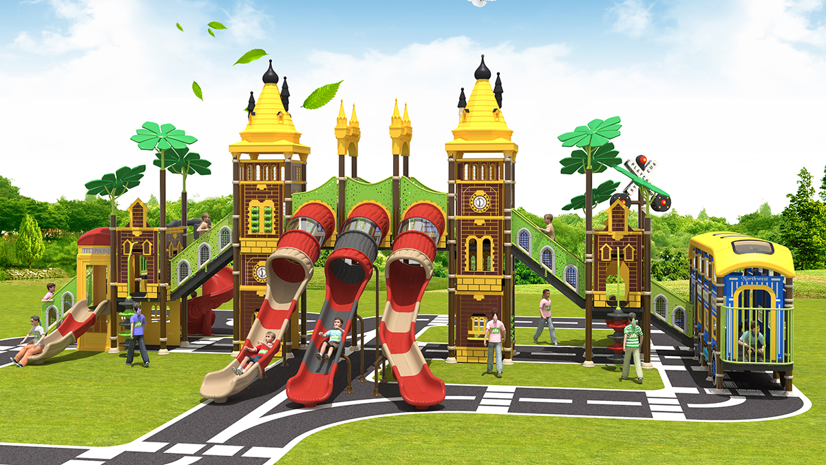 Commercial-Grade Combination Slides for Parks and School Playgrounds