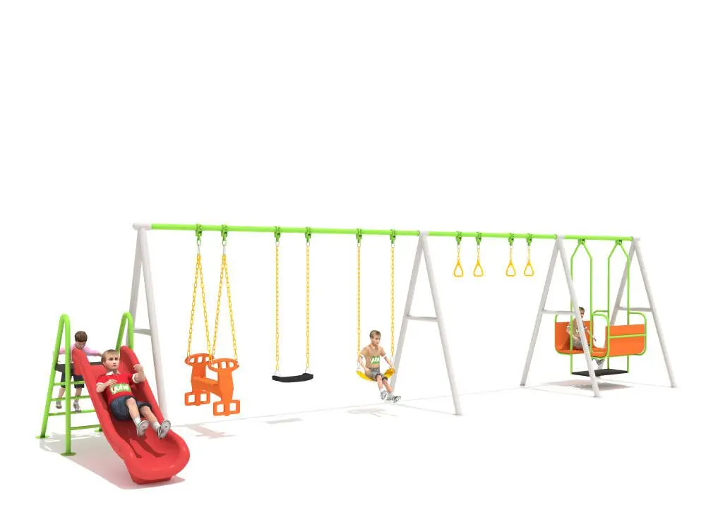 Outdoor Swing Slide Combo for Gardens (2)