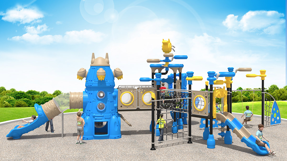 Blue Outdoor Playground Equipment For Schools