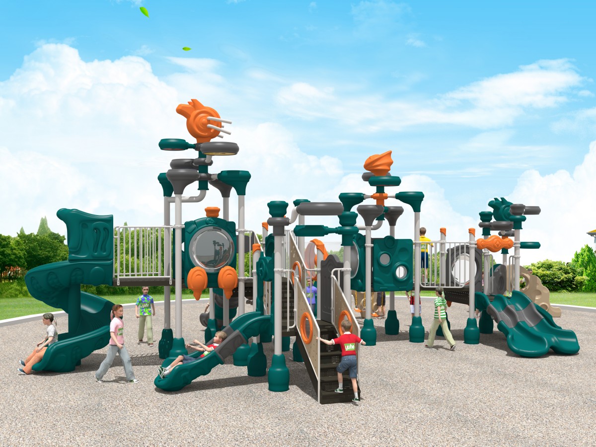 Children's outdoor swing and slide large amusement equipment-aea