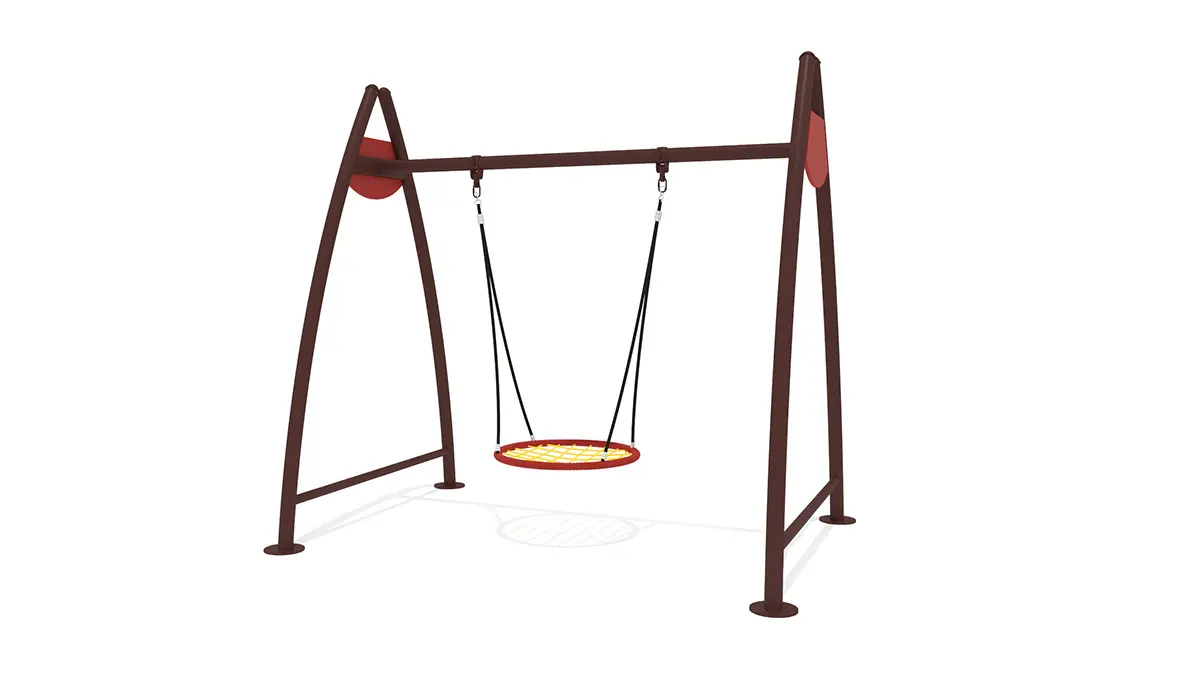 Outdoor children's swing combination with two seats